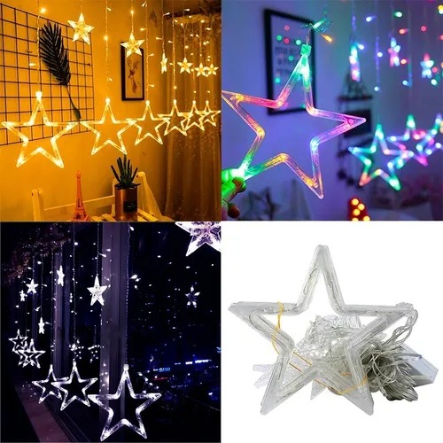 Miniatura 8 de LUCES NAVIDAD CASCADAS ESTRELLAS 3M X 1M